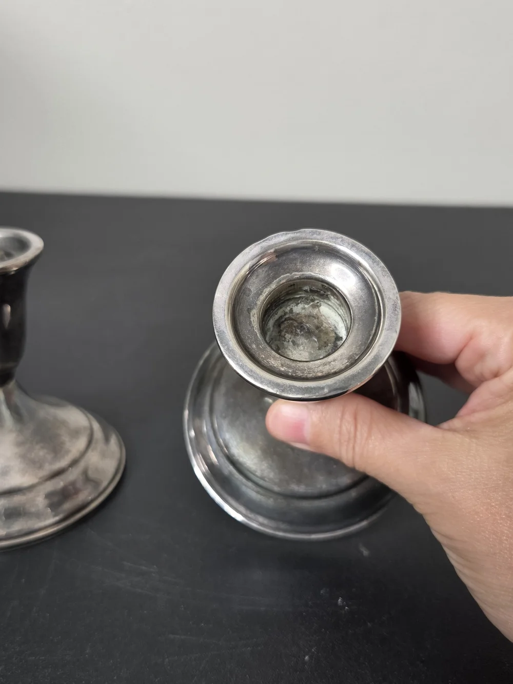 Towle Pair of Silverplate Metal Candle Holders - Classic Home Accent 3.75